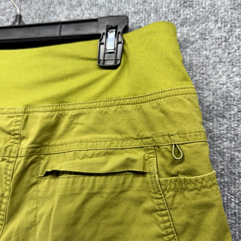 PrAna Organic Cotton Stretch Casual Shorts Women's Size S Green Utility Pockets - Picture 4 of 9